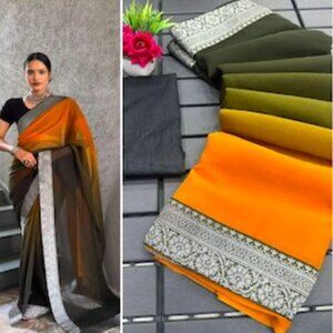 Designer Lace Georgette Saree